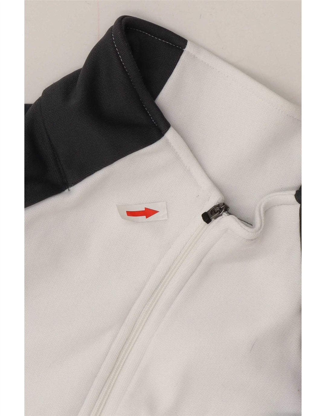 Kappa Mujer Chándal Top Chaqueta UK 40 Grande Blanco Colorblock Poliéster