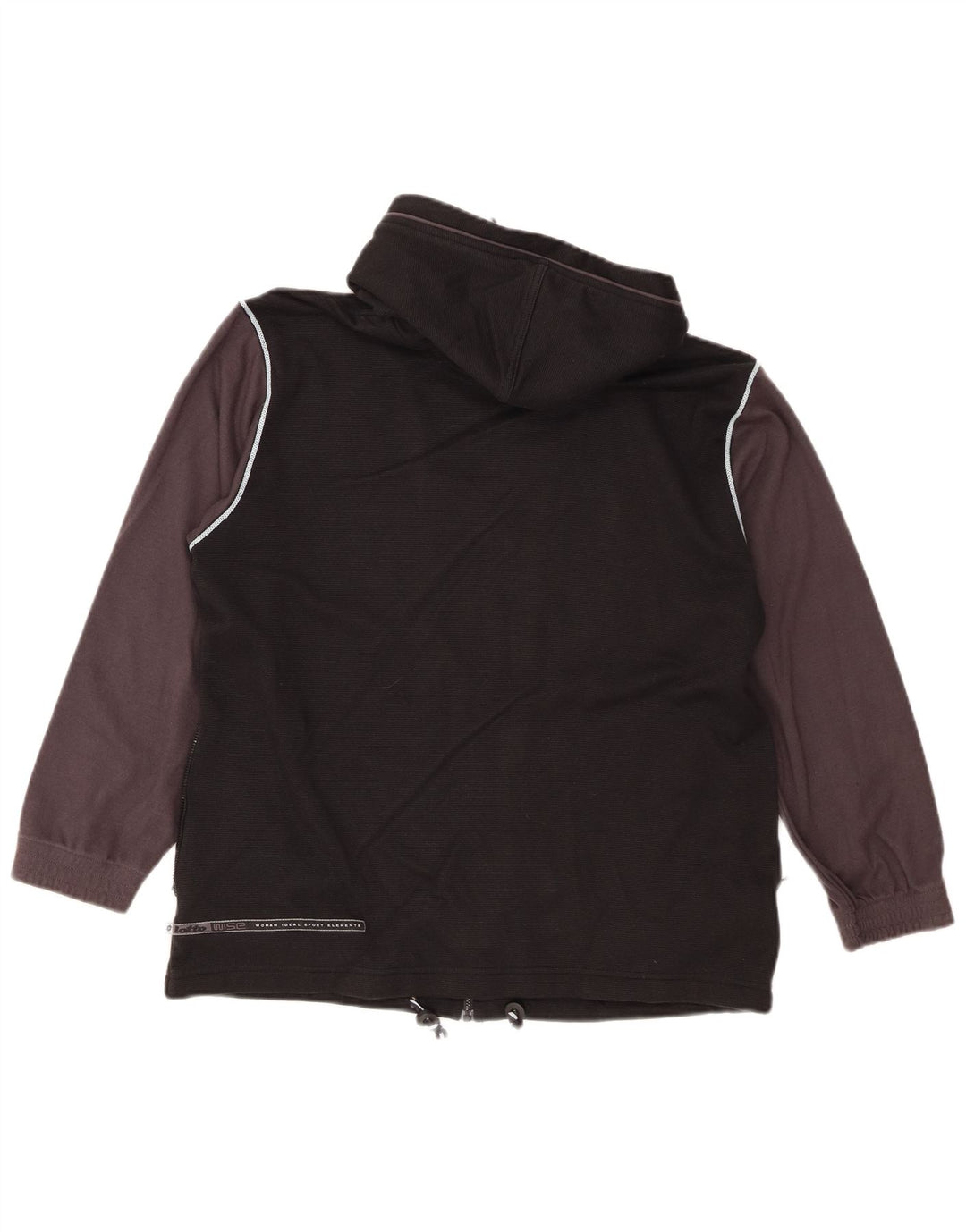 Lotto Hombre Sudadera Con Capucha Y Cremallera De Viscosa Color Block Medium Negro