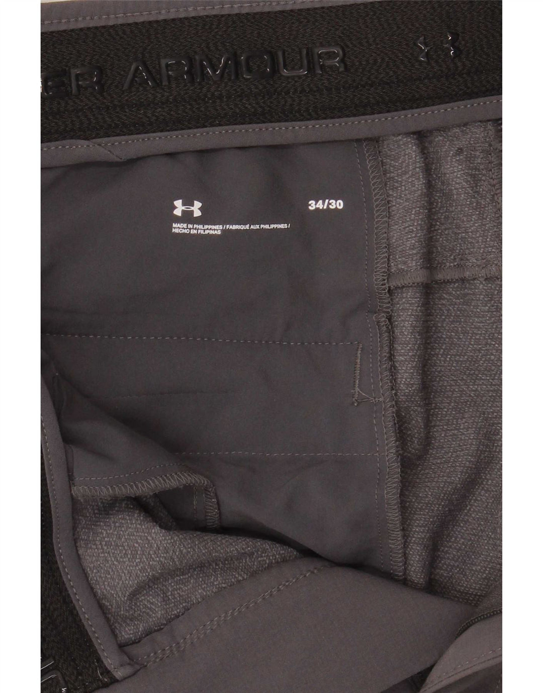 Under Armour Pantalón chino ajustado para hombre W34 L30 Poliéster gris