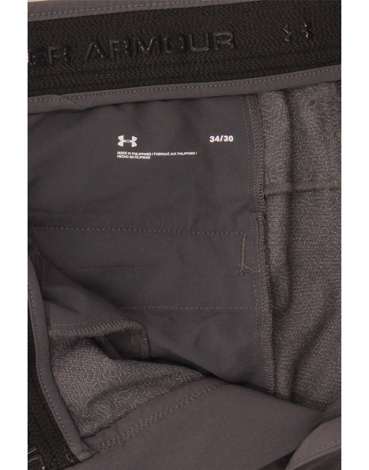 Under Armour Pantalón chino ajustado para hombre W34 L30 Poliéster gris