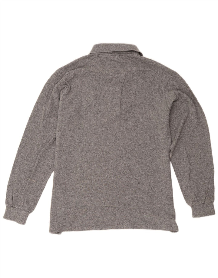 Lacoste Polo de manga larga para hombre talla 4 algodón gris medio