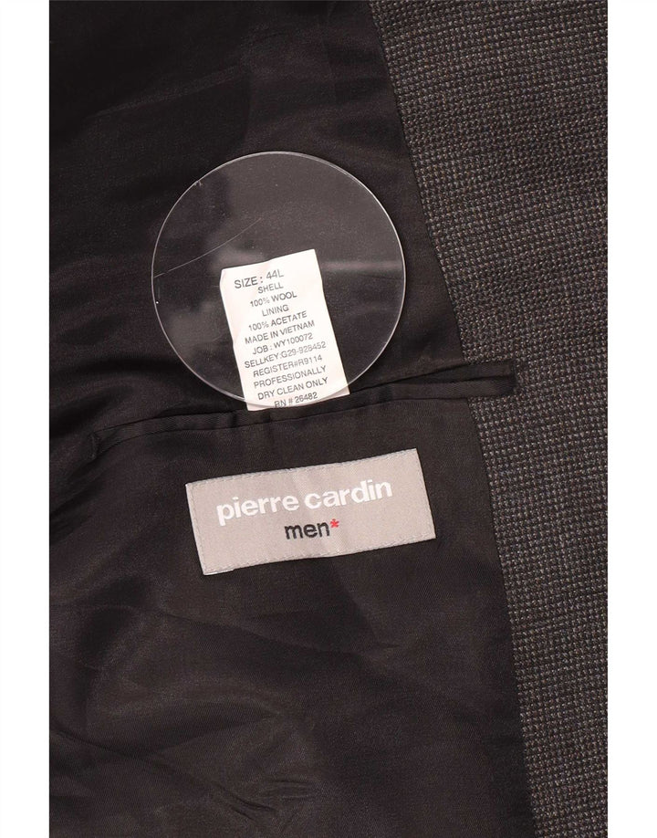 Pierre Cardin Chaqueta tipo blazer con 1 botón para hombre IT 44 Lana gris medio