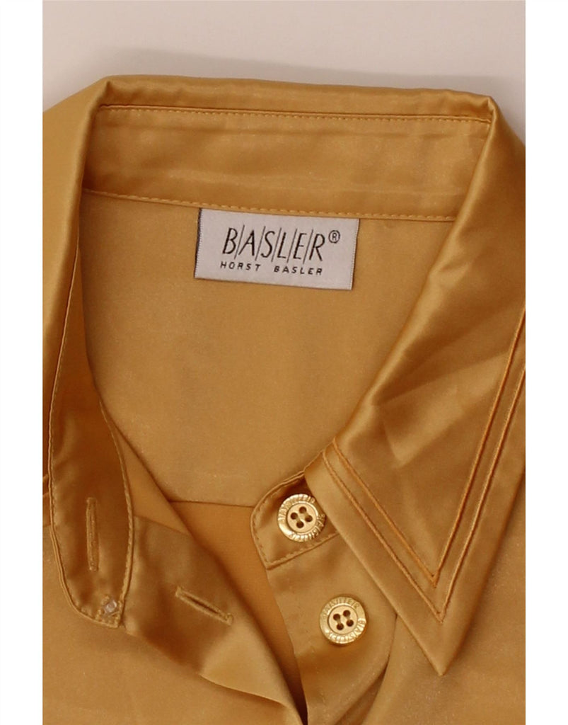 BASLER Womens Longline Oversized Shirt Blouse UK 12  Medium Yellow Vintage Basler and Second-Hand Basler from Messina Hembry 