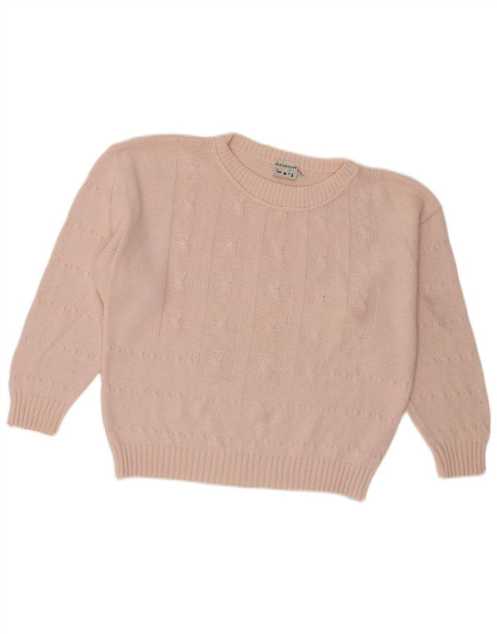 Portobello's Jersey corto con cuello redondo para mujer IT 42 Algodón rosa medio