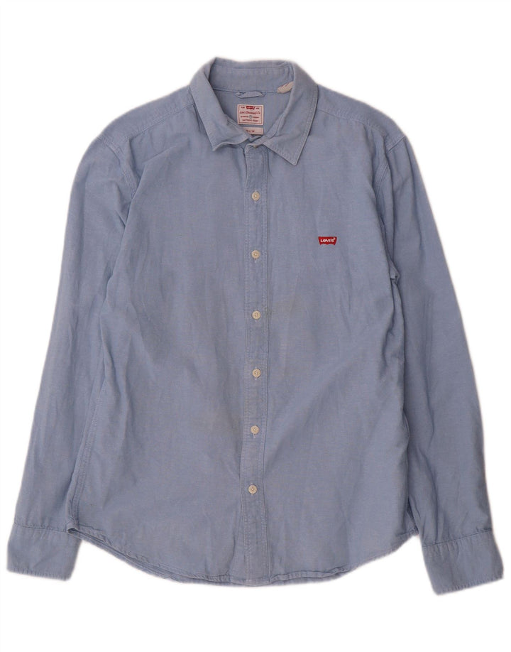 Camisa Levi's Hombre Slim Fit Algodón Azul Medio