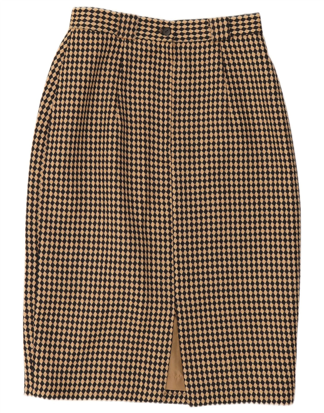 Falda lápiz para mujer Michael H UK 12 Medium W26 Beige Argyle/Lana de diamante