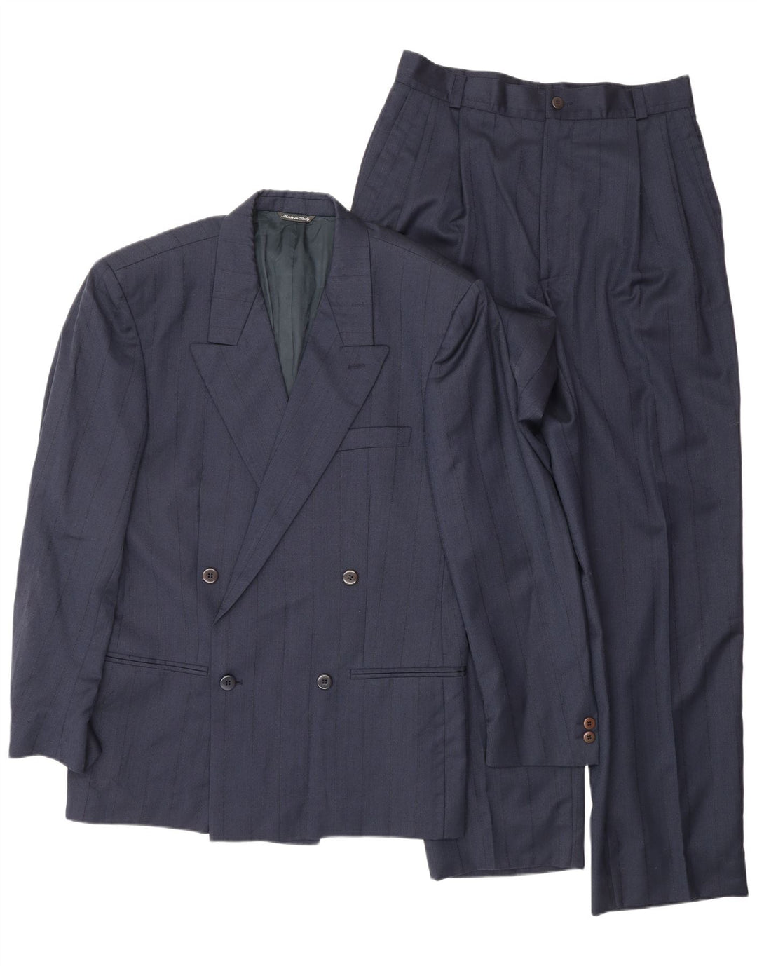 GIANNI VERSACE Traje de 2 piezas para hombre UK 40 Large W30 L30 Azul marino Clásico