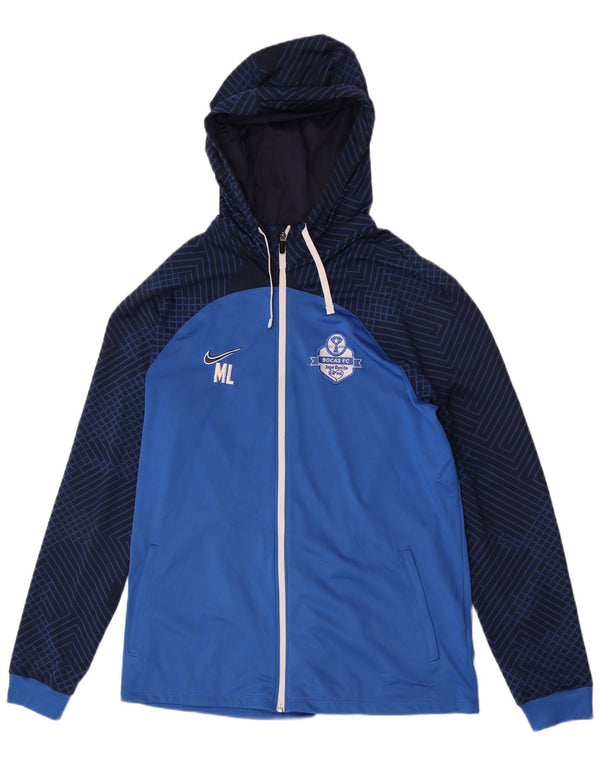 Nike Bocas F.C. Sudadera con capucha y cremallera gráfica XL Bloque de color azul