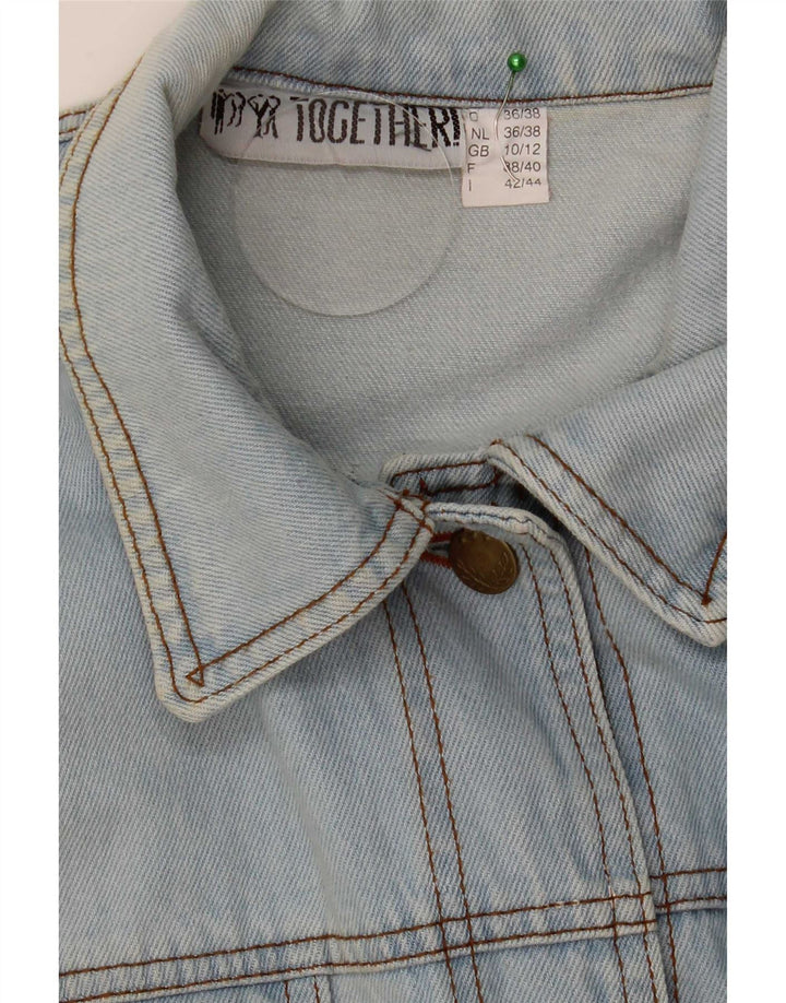 Together Chaqueta Vaquera Extragrande para Mujer UK 10 Small Blue Cotton Novedad