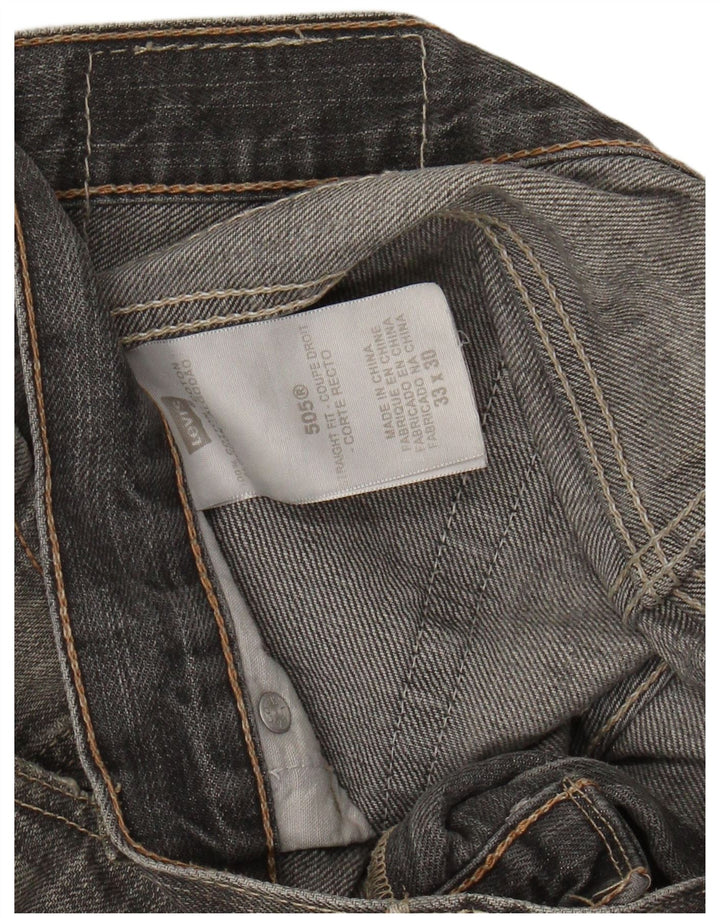 LEVI'S Vaqueros rectos 505 para hombre W33 L30 Algodón gris