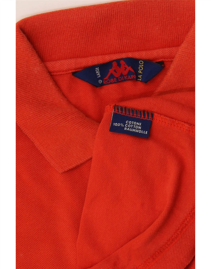 KAPPA Polo Hombre Grande Naranja Algodón