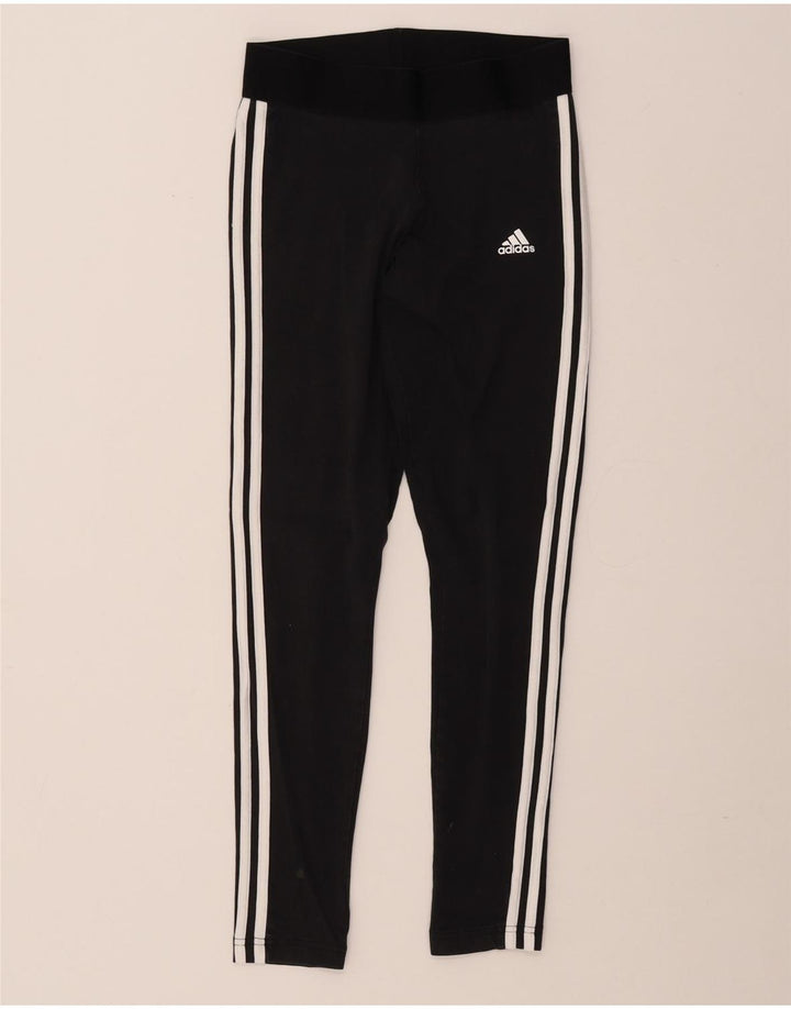 ADIDAS Leggings ajustados para mujer Reino Unido 8/10 Pequeño Algodón negro