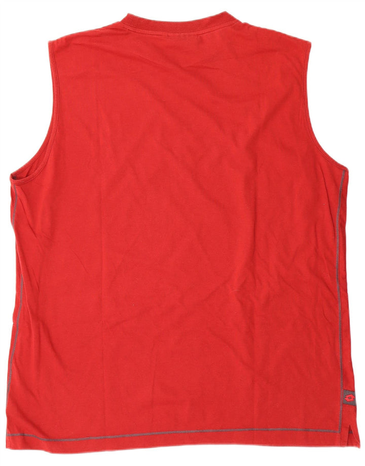 Lotto Camiseta Sin Mangas Hombre 2XL Algodón Rojo
