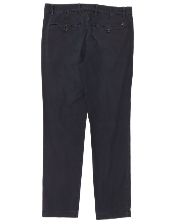 Tommy Hilfiger Pantalones chinos ajustados para hombre W32 L30 Algodón azul marino