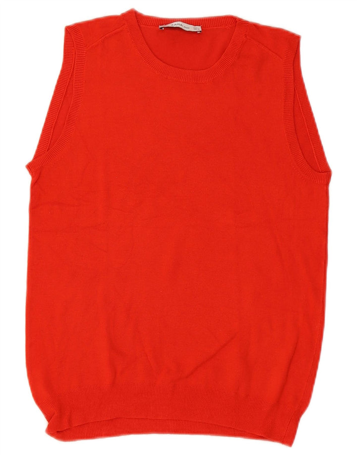 Zara - Camiseta sin mangas para mujer, talla 40, color rojo