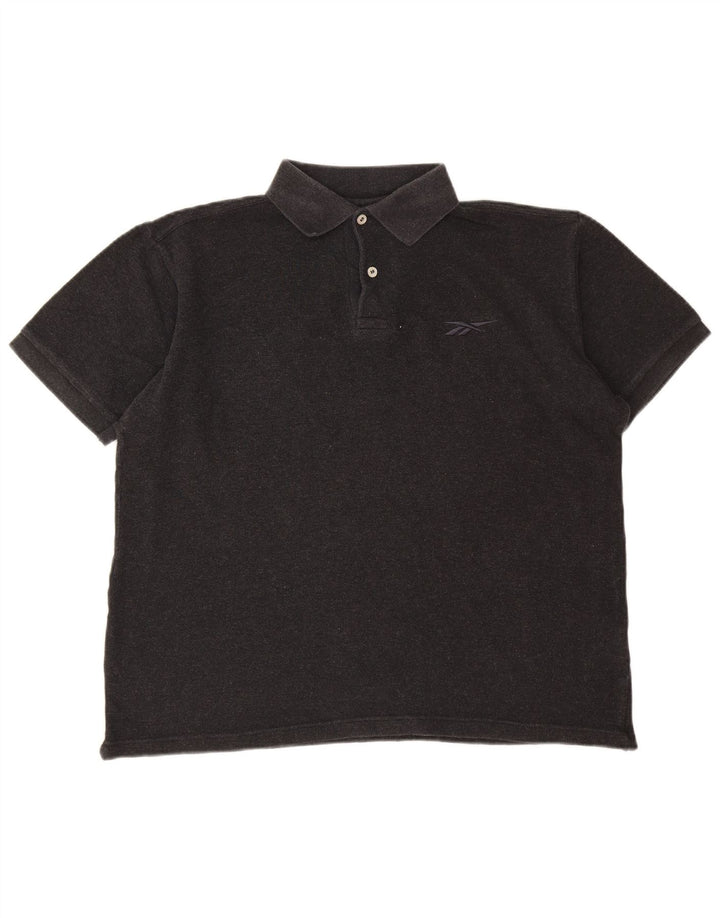 Polo Reebok Hombre Grande Gris Algodón