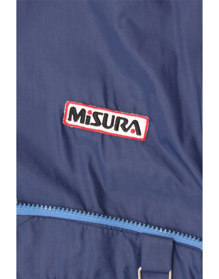 Misura Chaqueta impermeable con capucha para hombre UK 38 Medium Azul marino Poliamida