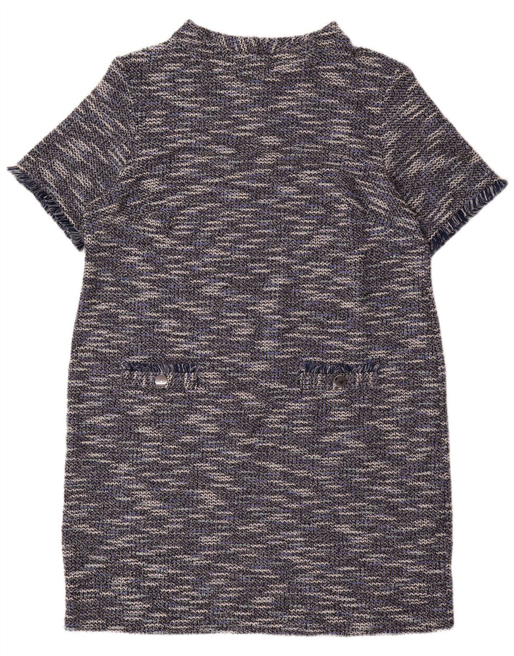 WALLIS Womens Jumper Dress UK 18 XL Blue Flecked Polyester
