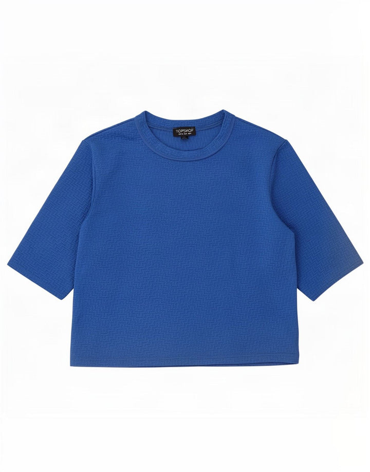 Topshop Camiseta para mujer Top UK 8 Small Azul Poliéster
