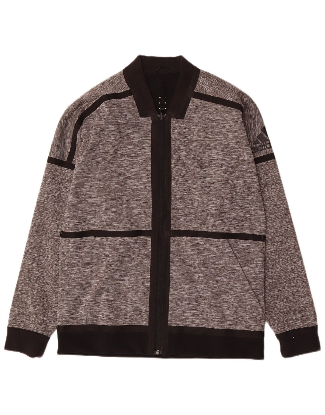 Adidas Hombre Reversible Chándal Top Chaqueta Pequeño Gris Colorblock