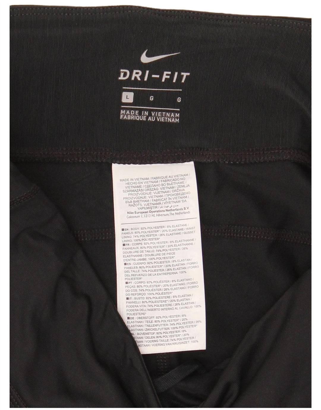 Nike Leggings Dri Fit para mujer UK 44 Grande Poliéster negro