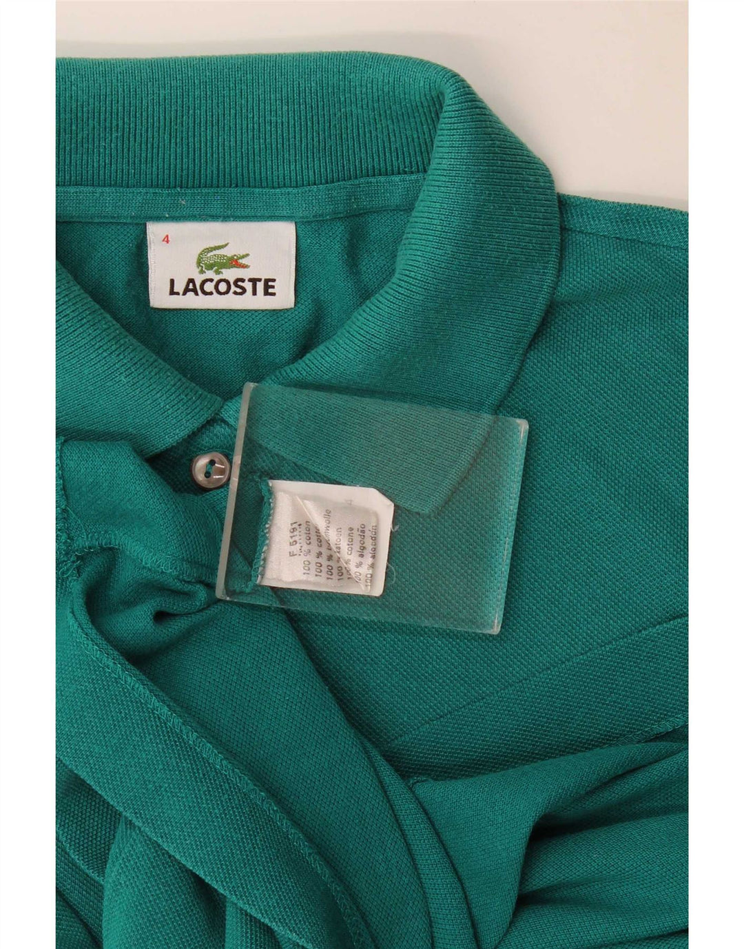 Polo Lacoste para hombre talla 4 algodón verde medio