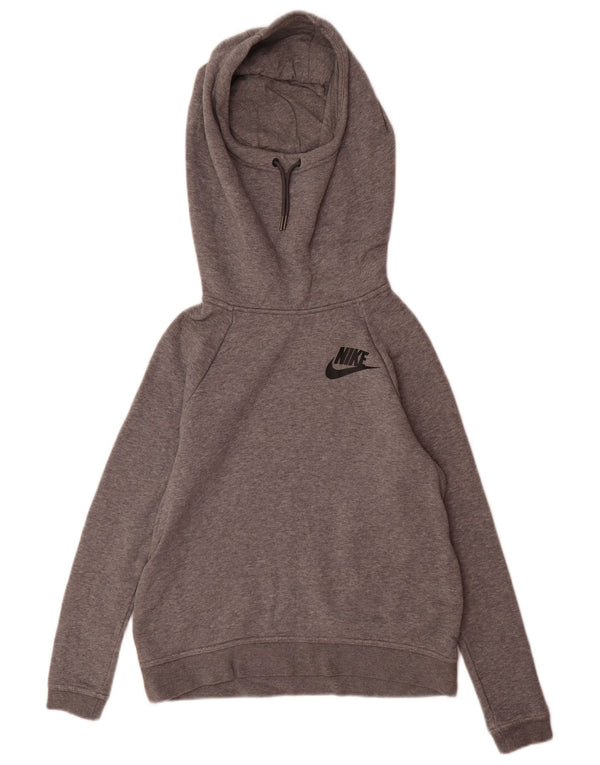 Nike - Sudadera con capucha para mujer, talla 6, XS, algodón gris