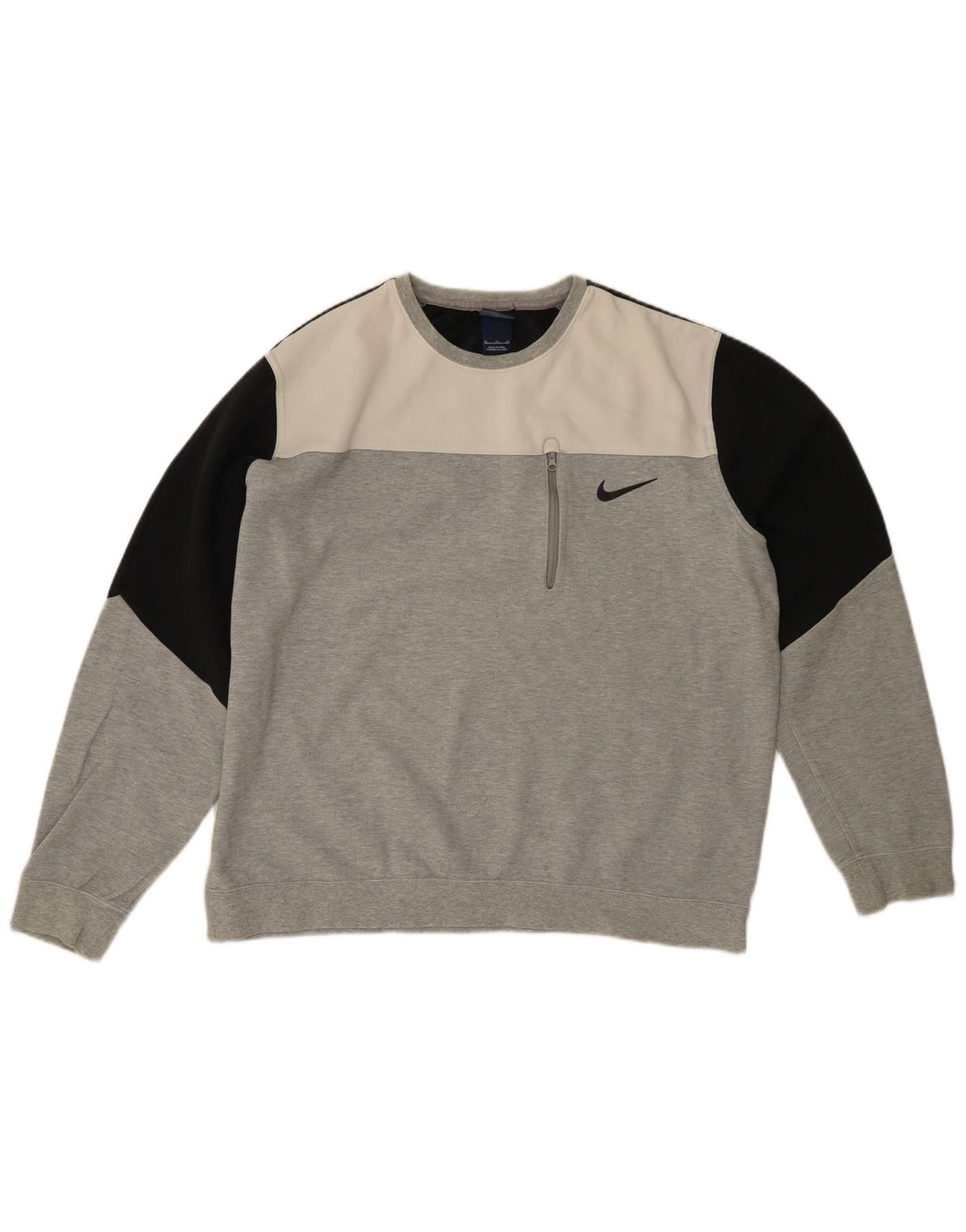 NIKE Sudadera Jumper Jumper XL Gris Colorblock Algodón