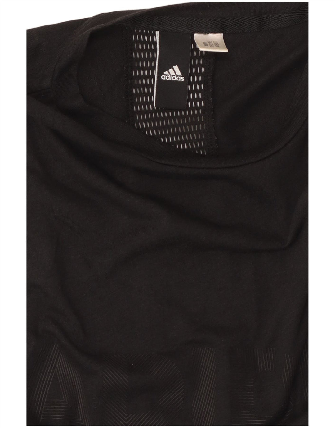 ADIDAS Mujer Gráfico Chaleco Top UK 8 Pequeño Negro