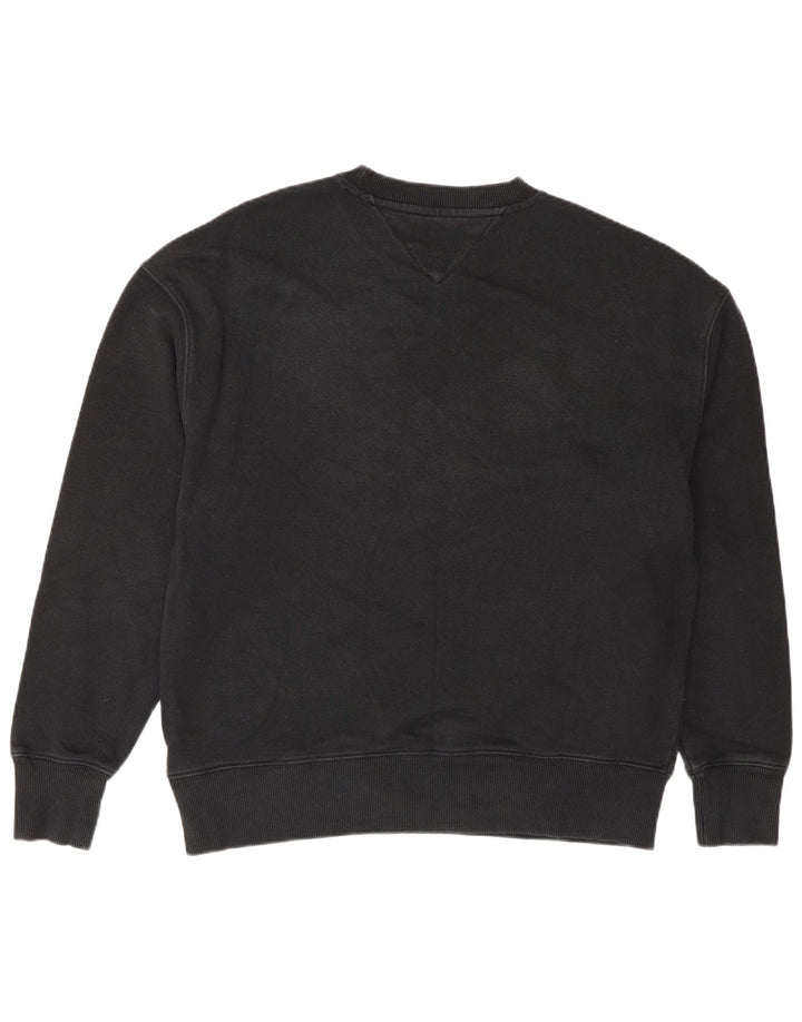 Tommy Hilfiger Hombre Sudadera Gráfica Jumper Small Black Colorblock