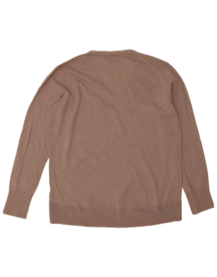 Massimo Dutti Jersey Oversize con Cuello en V para Mujer UK 6 XS Gris