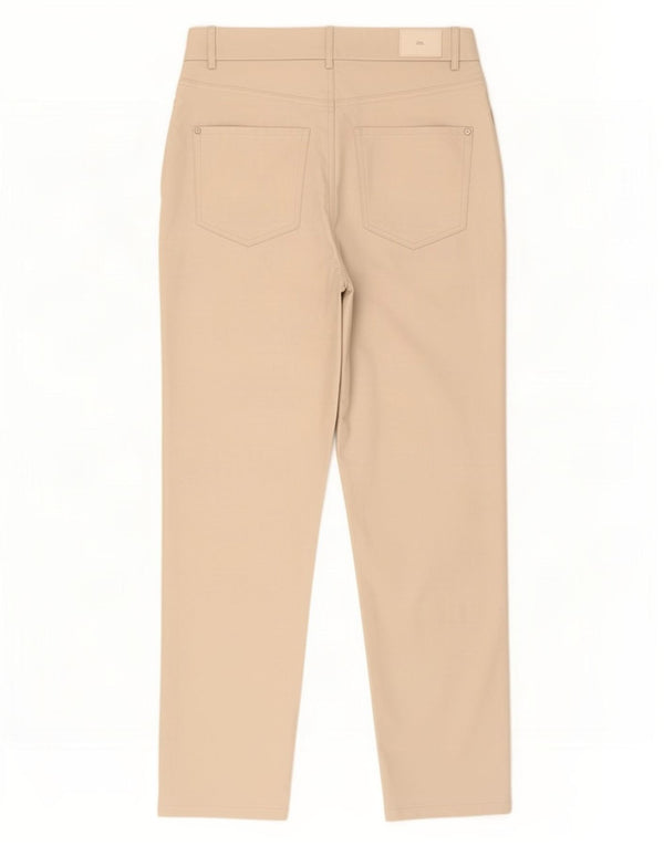 Zara Mujer Pantalones Cónicos De Piel Sintética EU 38 Small W28 L27 Beige