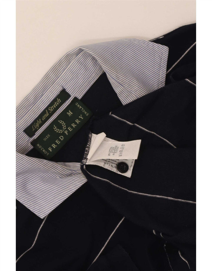 Polo Fred Perry Hombre De Algodón A Rayas Azul Marino Medio