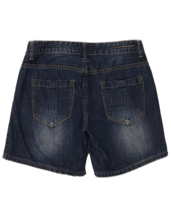 Silvian Heach Pantalones cortos vaqueros para mujer UK 8 Small W28 Algodón azul