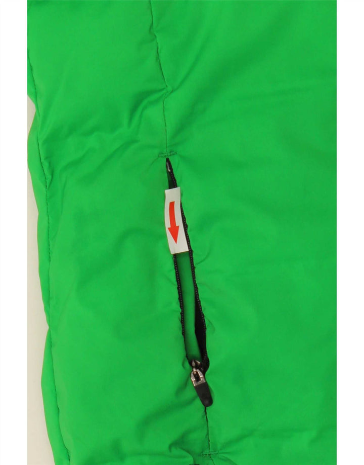 Superdry Mujer Chaqueta Acolchada Con Capucha UK 8 Small Verde Poliéster