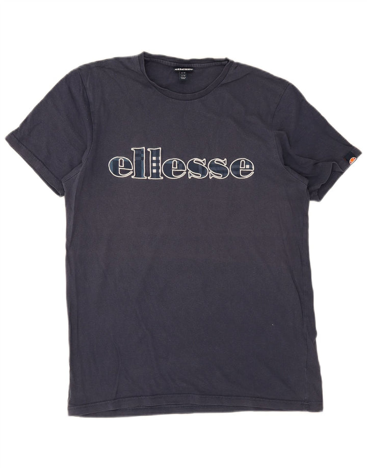 Ellesse Hombre Camiseta Gráfica Top Medium Azul Marino Algodón