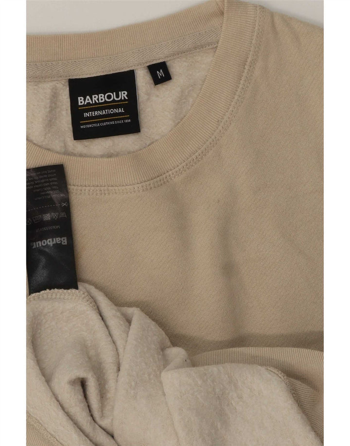 Barbour Hombre Sudadera Jumper Algodón Beige Medio
