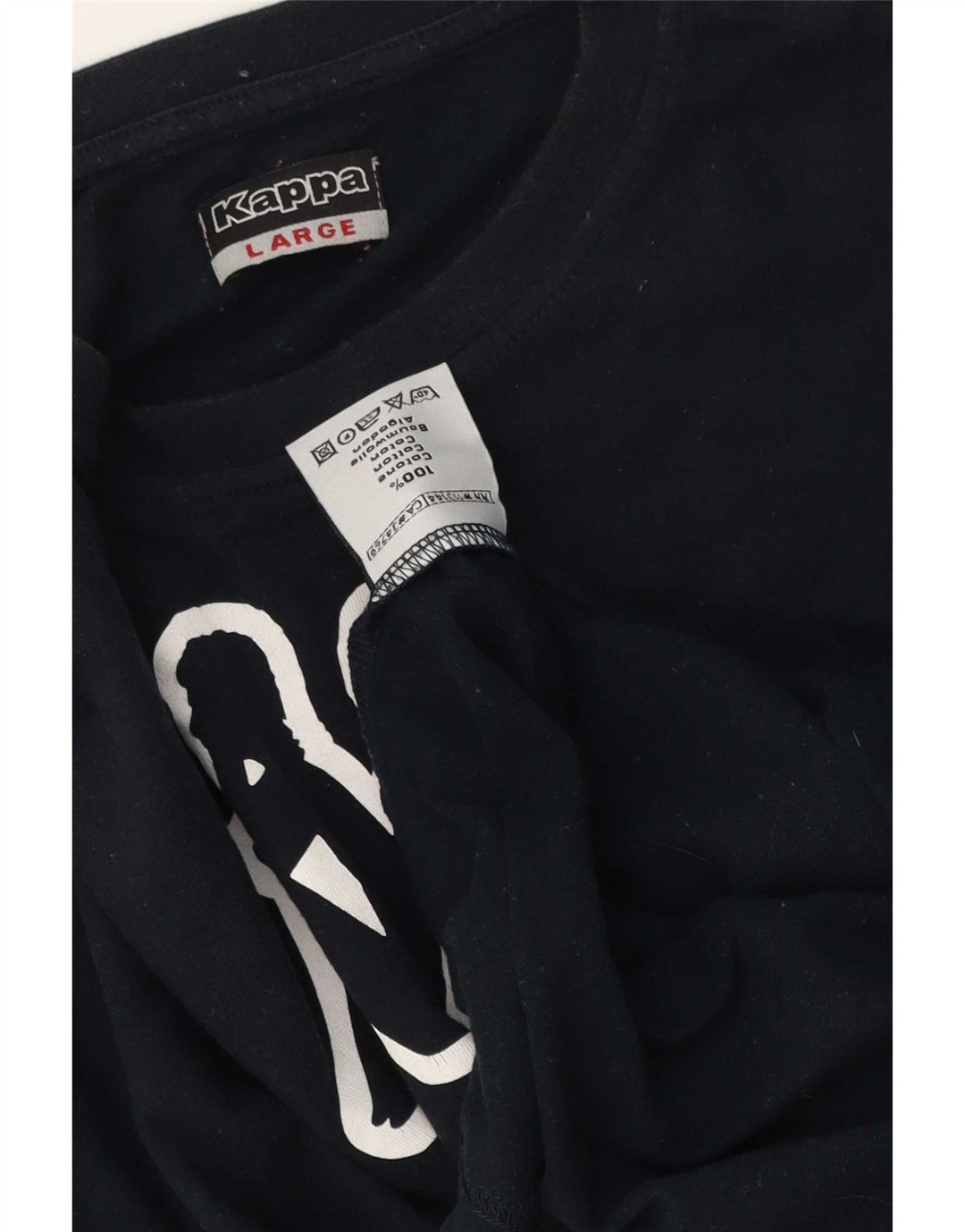 Kappa - Camiseta gráfica para hombre, talla grande, algodón azul marino