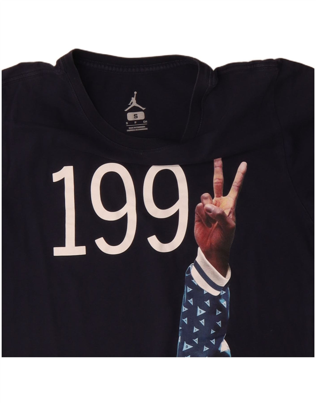 JORDAN Camiseta gráfica para hombre Top Small Azul marino Algodón