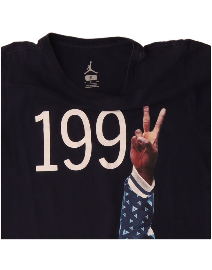 JORDAN Camiseta gráfica para hombre Top Small Azul marino Algodón