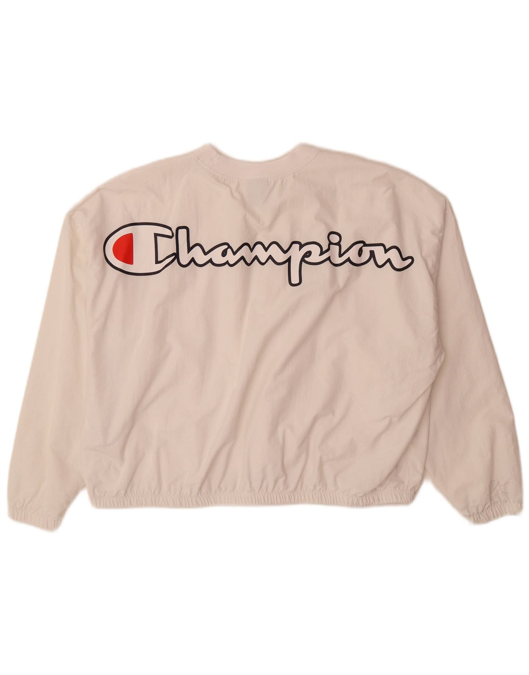 Champion Mujer Gráfico Oversize Jersey Chándal Top UK 10 Small Blanco