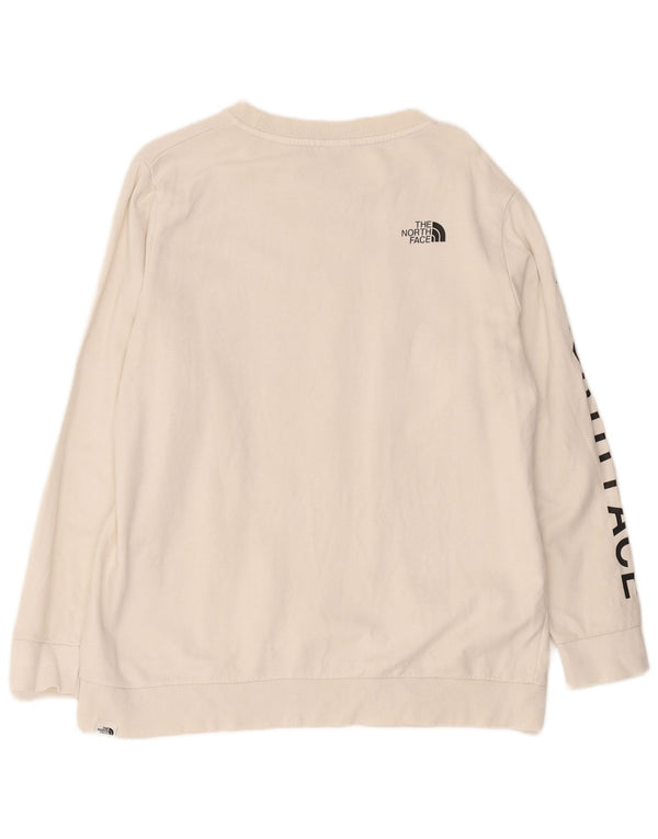 The North Face Sudadera gráfica para mujer Jumper UK 18 XL Algodón blanco roto