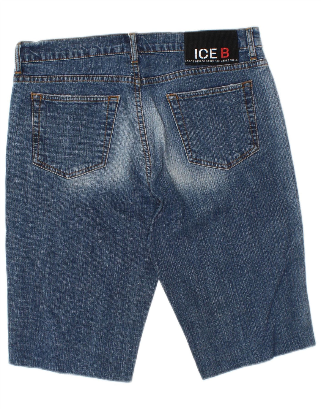 ICEBERG Shorts Vaqueros Mujer W30 Azul Medio Algodón