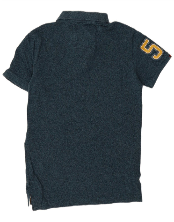 Superdry Polo Gráfico De Algodón Azul Pequeño Para Hombre