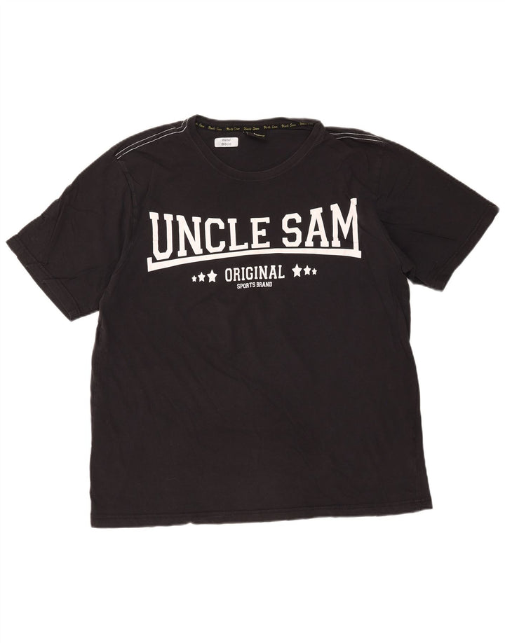 Tío Sam - Camiseta gráfica para hombre, talla grande, color negro