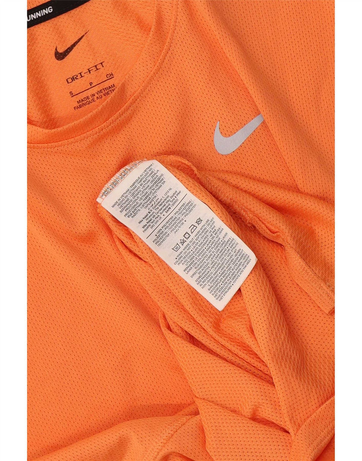 Nike Camiseta Dri Fit para Mujer Top UK 10 Small Naranja Poliéster