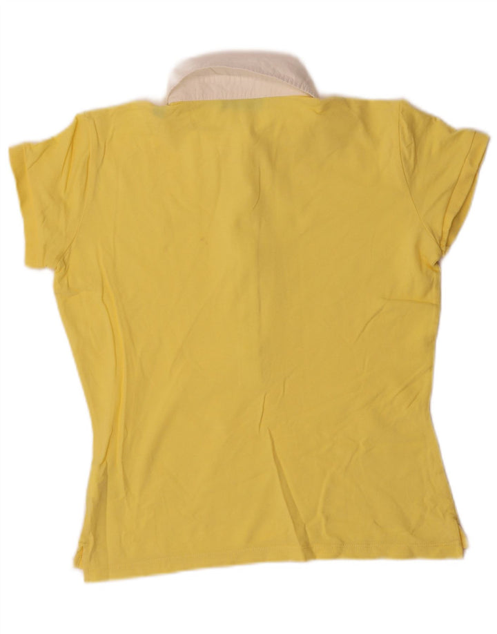 Trussardi Polo para mujer UK 10 Small Amarillo Algodón