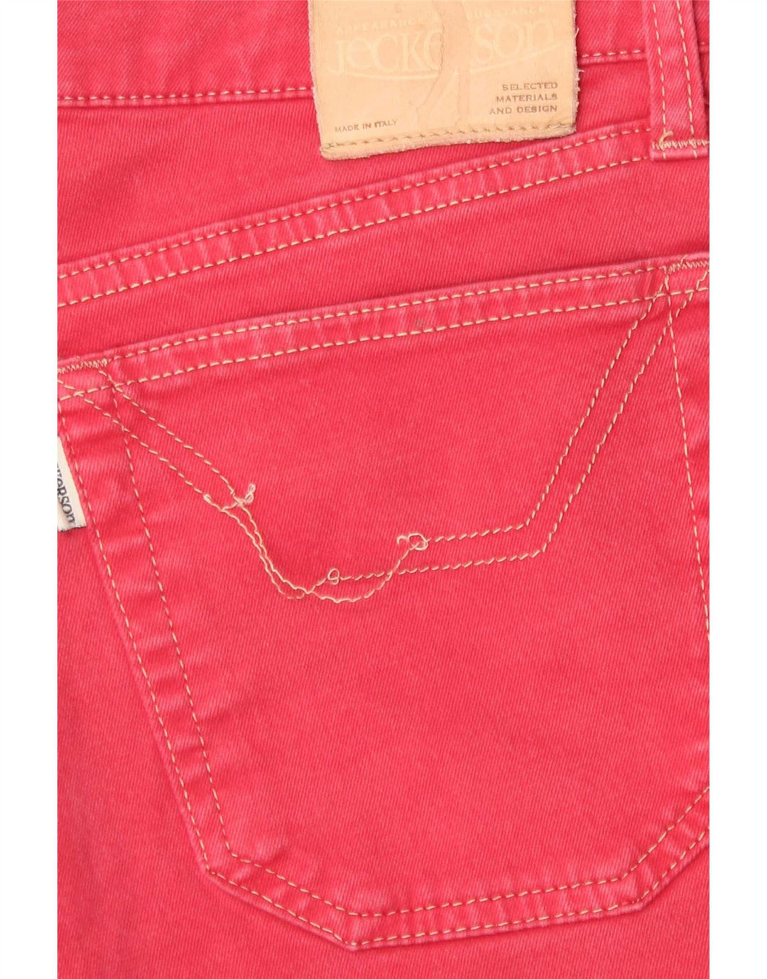 Jeckerson Jeans ajustados para hombre W30 L27 Borgoña
