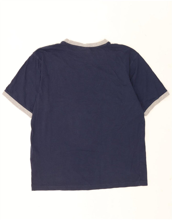 Fila - Camiseta para hombre, talla grande, algodón azul marino