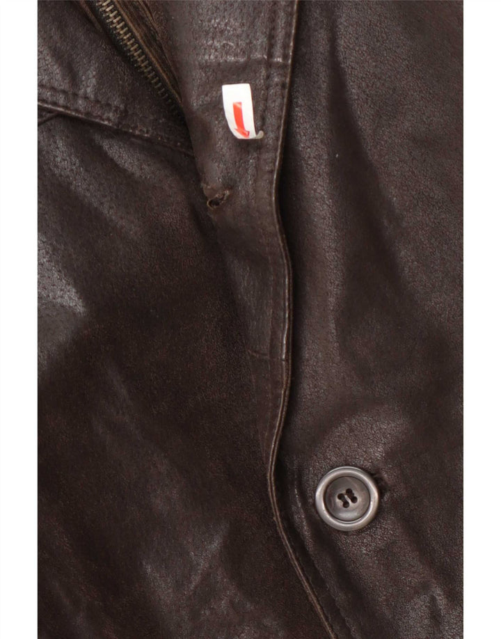 Bata Chaqueta de cuero para hombre IT 54 2XL Marrón
